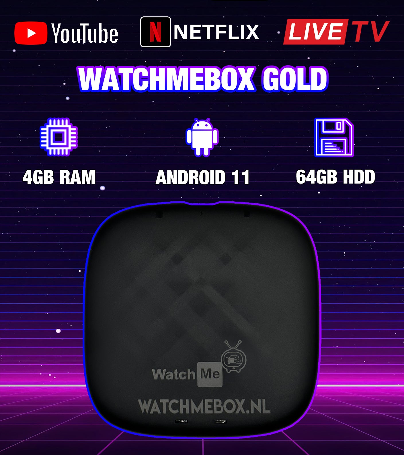 WATCHMEBOX OR - A11 - 4Go/64Go